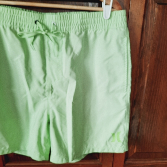 Hurley One And Only Solid Volley Boardshort 17" Lime Green Shorts Size Large - Picture 4 of 12